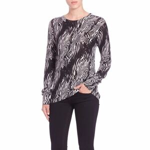 Equipment Femme Sloane Cashmere Zebra Print Sweater